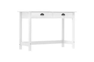 Table console Hill avec 2 tiroirs 110x45x74 cm Bois pin massif