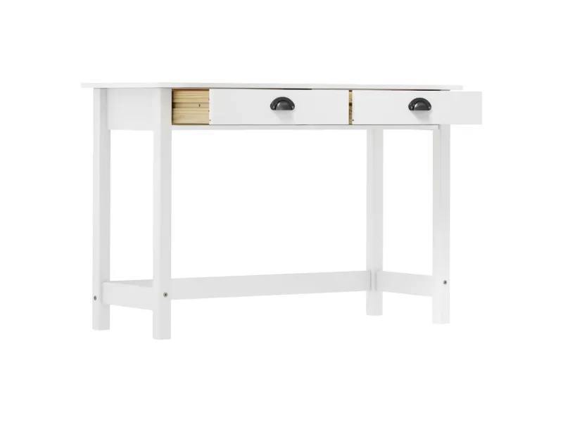 Table console Hill avec 2 tiroirs 110x45x74 cm Bois pin massif