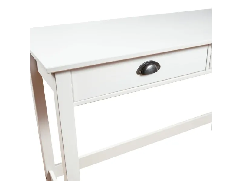 Table console Hill avec 2 tiroirs 110x45x74 cm Bois pin massif