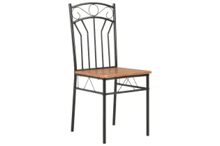 Chaises à manger lot de 2 marron MDF 2
