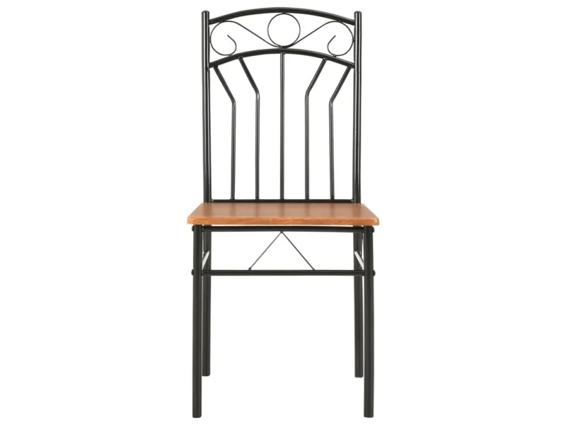 Chaises à manger lot de 2 marron MDF