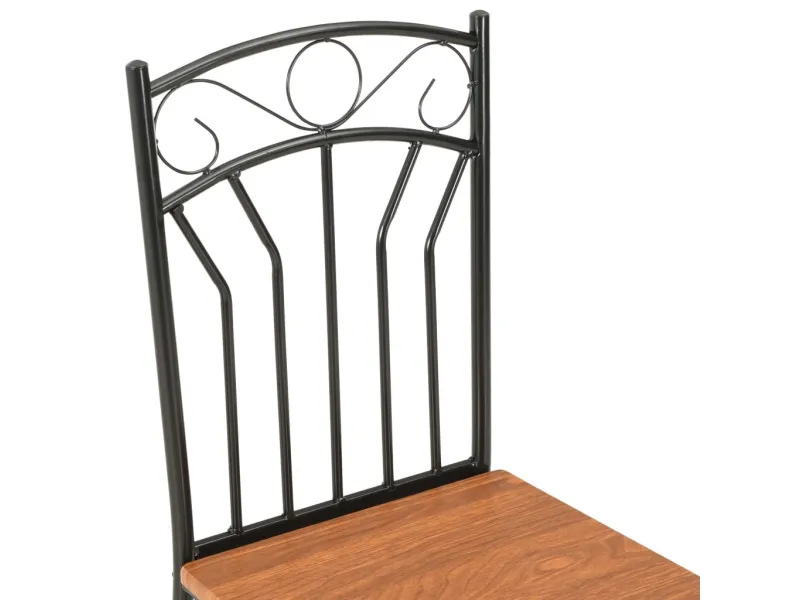 Chaises à manger lot de 2 marron MDF