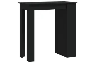 Table de bar avec rangement Noir 102x50x103,5 cm Aggloméré 2