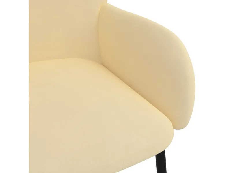Chaises à manger lot de 2 Crème Velours