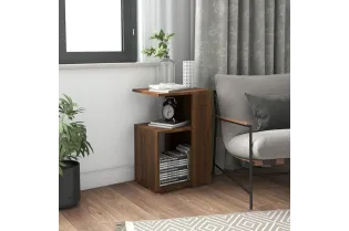 Table d'appoint Chêne marron 36x30x56 cm