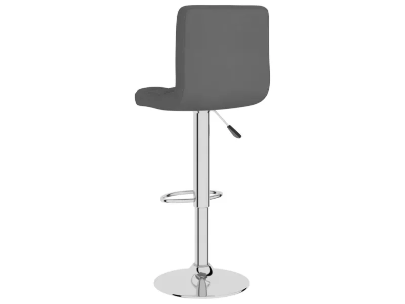 Tabourets de bar lot de 2 gris foncé tissu