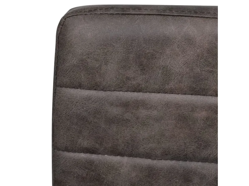 Chaises à manger cantilever lot de 2 marron similicuir