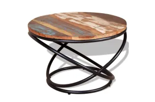 Table basse Bois de récupération massif 60 x 60 x 40 cm