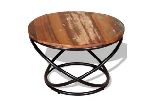 Table basse Bois de récupération massif 60 x 60 x 40 cm 2