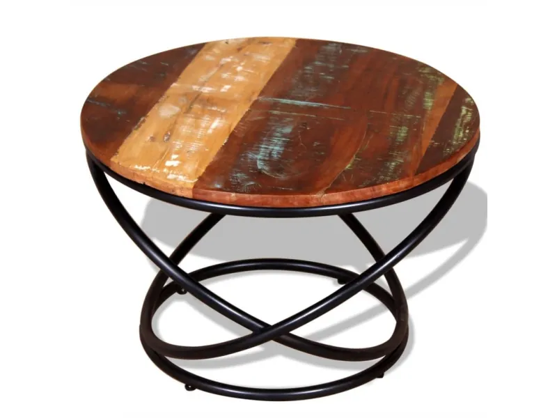 Table basse Bois de récupération massif 60 x 60 x 40 cm