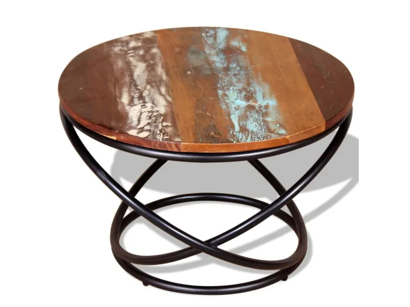 Table basse Bois de récupération massif 60 x 60 x 40 cm