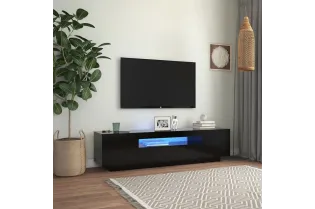 Meuble TV avec lumières LED noir 160x35x40 cm