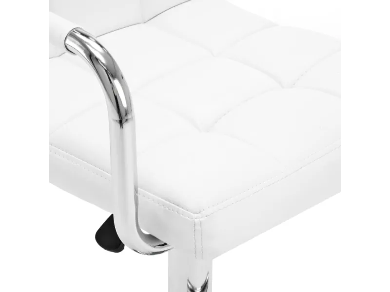 Tabourets de bar lot de 2 blanc similicuir