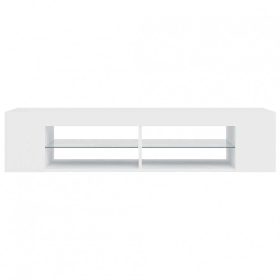 Meuble TV avec lumières LED blanc 135x39x30 cm