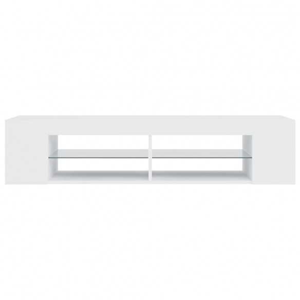 Meuble TV avec lumières LED blanc 135x39x30 cm