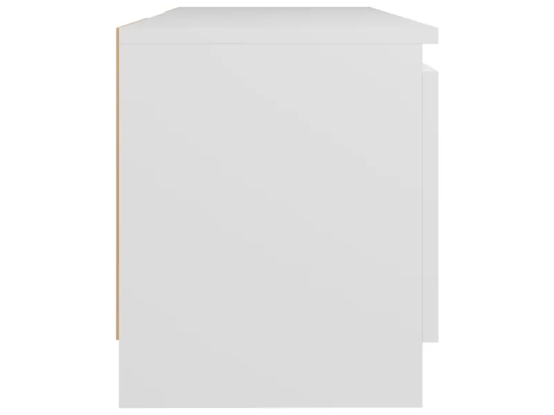 Meuble TV avec lumières LED Blanc 120x30x35,5 cm