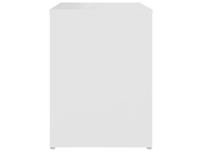 Tables de chevet 2 pcs Blanc 40x30x40 cm Aggloméré