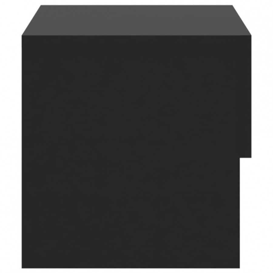 Tables de chevet murales 2 pcs Noir