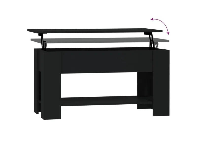 Table basse Noir 101x49x52 cm 
