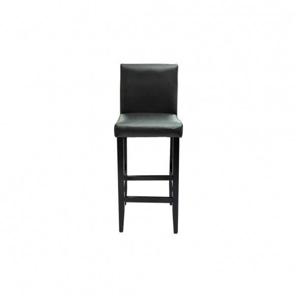 Tabourets de bar lot de 2 noir similicuir