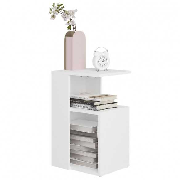 Table d'appoint Blanc 36x30x56 cm Aggloméré Table d'appoint Blanc 36x30x56 cm Aggloméré
