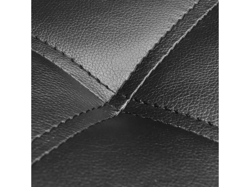 Chaise longue avec oreiller Noir Similicuir