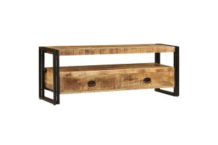 Meuble TV 120x35x45 cm Bois solide de manguier