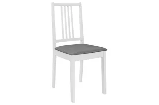Chaises à manger avec coussins lot de 2 blanc bois solide 2