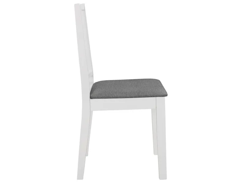 Chaises à manger avec coussins lot de 2 blanc bois solide