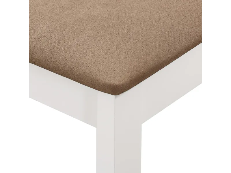 Chaises à manger avec coussins lot de 2 blanc bois solide