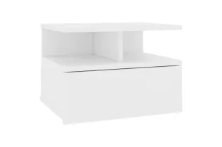 Table de chevet flottante Blanc 40x31x27 cm  2