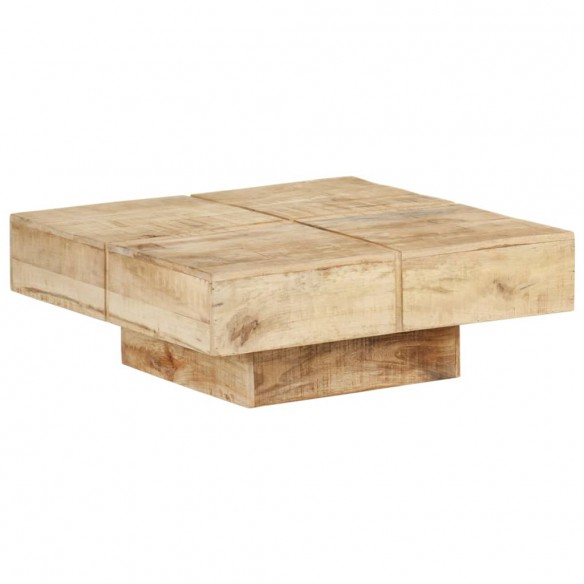 Table basse 80x80x28 cm Bois de manguier massif