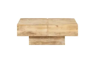 Table basse 80x80x28 cm Bois de manguier massif 2