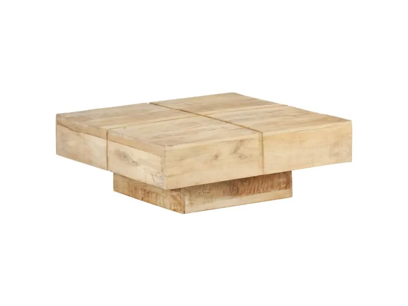 Table basse 80x80x28 cm Bois de manguier massif
