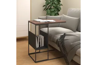 Table d'appoint Noir 55x36x59,5 cm