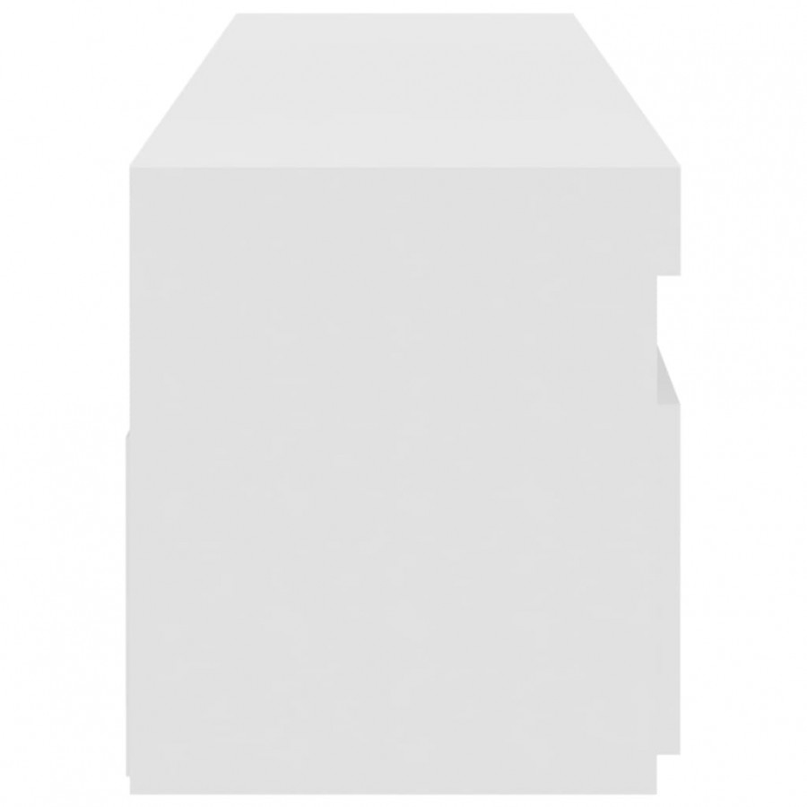 Meubles TV 2 pcs avec lumières LED Blanc 75x35x40 cm