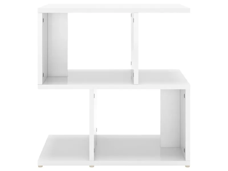 Table de chevet Blanc brillant 50x30x51,5 cm Aggloméré