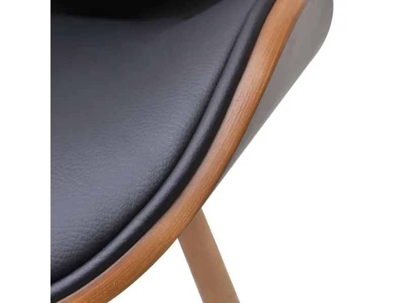 Chaises à manger lot de 2 similicuir et bois courbé