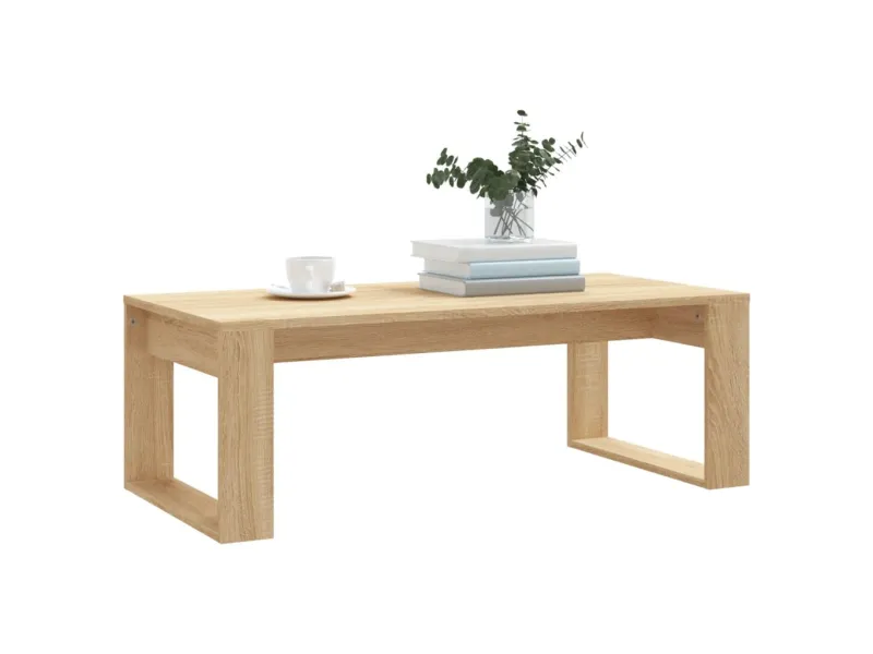 Table basse chêne sonoma 102x50x35 cm bois d'ingénierie