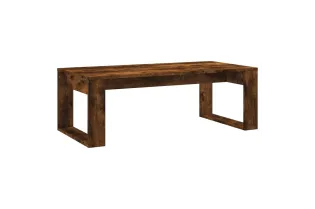 Table basse chêne fumé 102x50x35 cm bois d'ingénierie 2