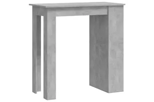 Table de bar à étagère de rangement Gris béton 102x50x103,5 cm 2