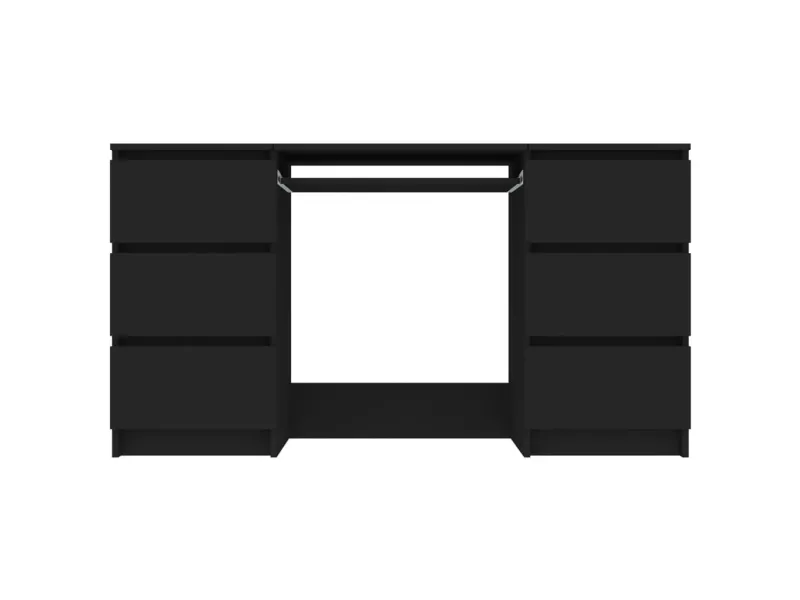 Bureau Noir 140x50x77 cm Aggloméré