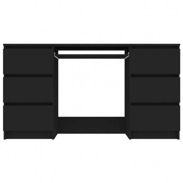 Bureau Noir 140x50x77 cm Aggloméré