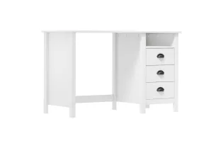 Bureau Hill avec 3 tiroirs 120x50x74 cm Bois pin massif
