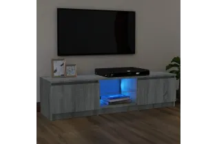Meuble TV avec lumières LED sonoma gris 120x30x35,5 cm