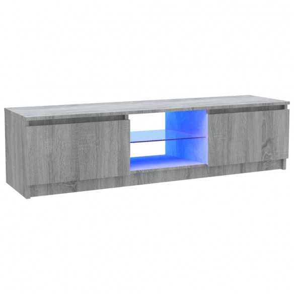 Meuble TV avec lumières LED sonoma gris 120x30x35,5 cm Meuble TV avec lumières LED sonoma gris 120x30x35,5 cm