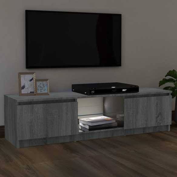 Meuble TV avec lumières LED sonoma gris 120x30x35,5 cm Meuble TV avec lumières LED sonoma gris 120x30x35,5 cm