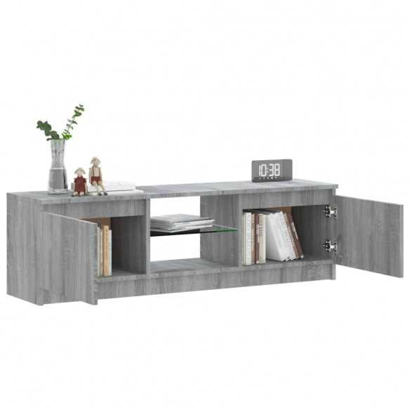 Meuble TV avec lumières LED sonoma gris 120x30x35,5 cm Meuble TV avec lumières LED sonoma gris 120x30x35,5 cm