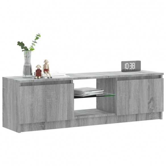 Meuble TV avec lumières LED sonoma gris 120x30x35,5 cm Meuble TV avec lumières LED sonoma gris 120x30x35,5 cm