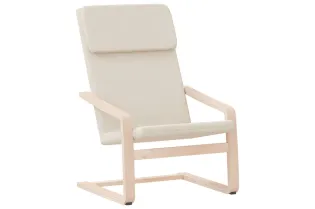 Chaise de relaxation Crème Tissu 2